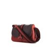 Hermès Baroudeur bag worn on the shoulder or carried in the hand in purple, burgundy and red tricolor togo leather and burgundy canvas - 00pp thumbnail