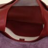 Hermès Baroudeur bag worn on the shoulder or carried in the hand in purple, burgundy and red tricolor togo leather and burgundy canvas - Detail D2 thumbnail