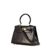 Hermès Kelly 20 handbag in black porosus crocodile - 00pp thumbnail
