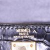 Hermès Kelly 20 handbag in black porosus crocodile - Detail D4 thumbnail