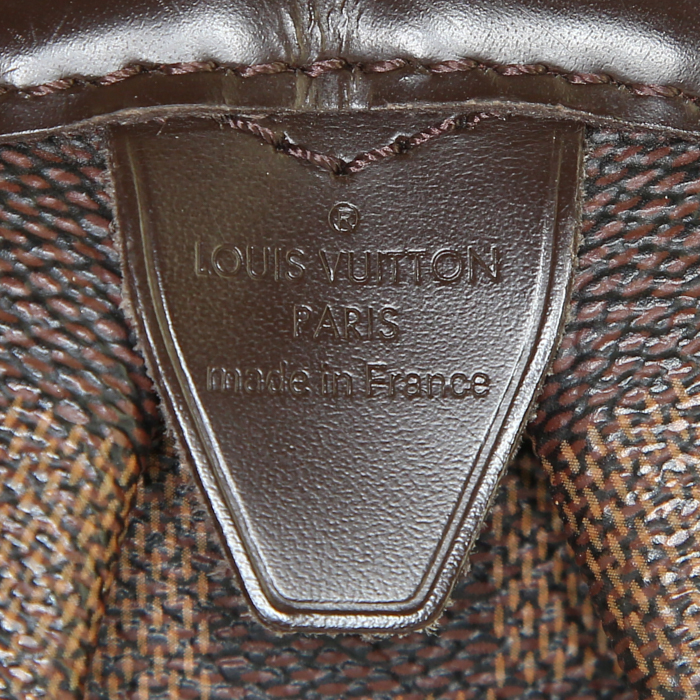 Louis Vuitton Rivington handbag in brown damier canvas and brown leather - Detail D3