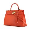 Hermes Kelly 35 cm handbag in orange epsom leather - 00pp thumbnail
