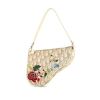 Dior Saddle bag worn on the shoulder or carried in the hand in white monogram canvas and white leather - 00pp thumbnail