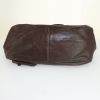 Dior Gaucho bag worn on the shoulder or carried in the hand in brown leather and brown piping - Detail D4 thumbnail