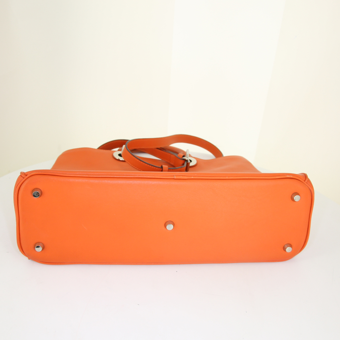 Borsa Dior Diorissimo modello grande in pelle arancione - Detail D5