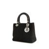 Dior Lady Dior handbag in black canvas cannage - 00pp thumbnail