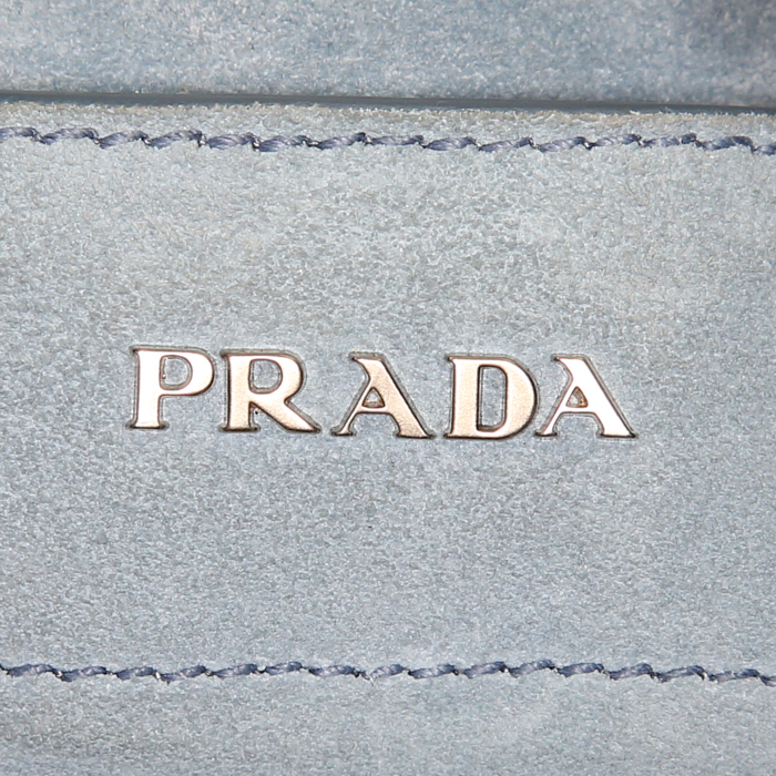 Prada Etiquette shopping bag in black leather - Detail D3