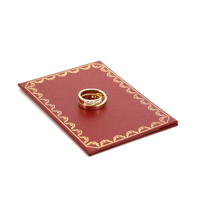 Cartier Nouvelle Vague ring in yellow gold and diamonds - Detail D2