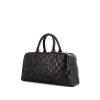 Chanel Boston handbag in black grained leather - 00pp thumbnail