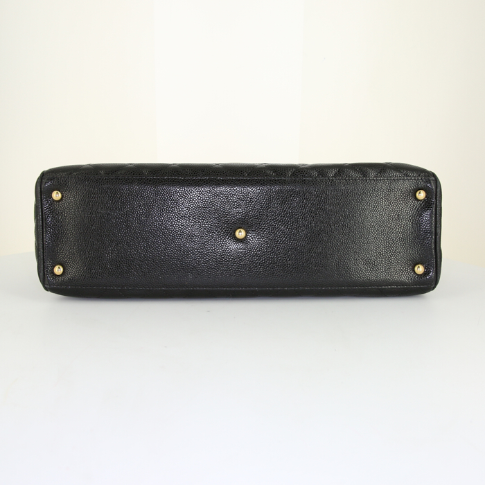 Borsa Chanel Boston in pelle martellata nera - Detail D4