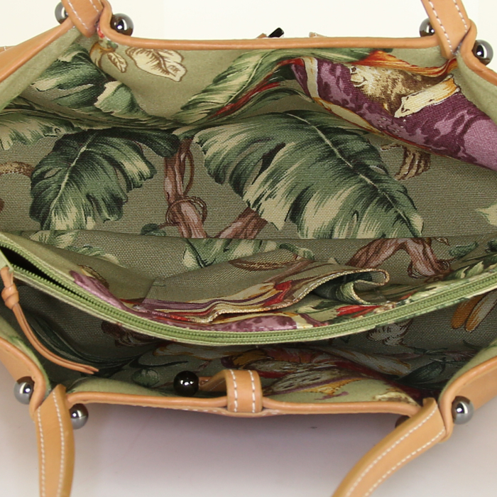 Sac cabas Renaud Pellegrino en cuir beige - Detail D2