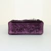 Dior Lady Dior mini handbag in purple velvet and varnished pink bakelite - Detail D4 thumbnail