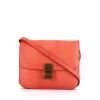 Céline Classic Box shoulder bag in coral lizzard - 360 thumbnail