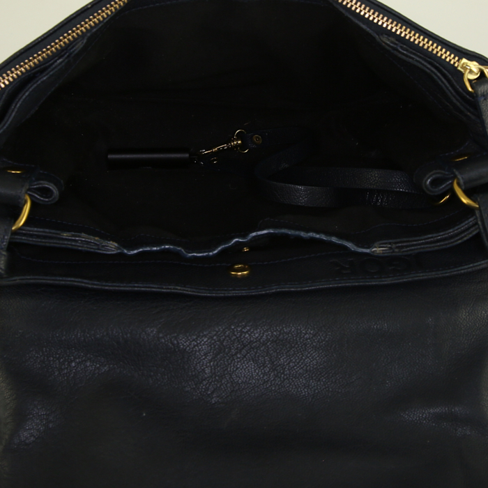 Borsa a tracolla Jerome Dreyfuss Igor in pelle blu - Detail D2