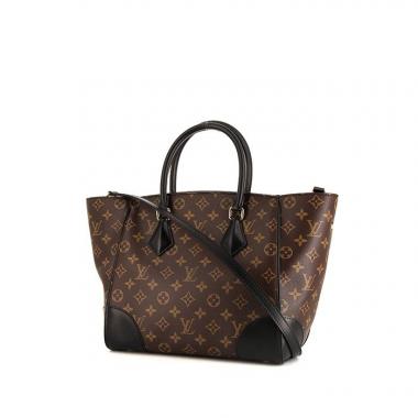 Borsa Louis Vuitton Phenix modello medio in tela monogram marrone e pelle nera