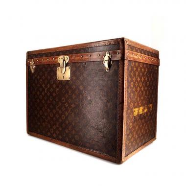 Louis Vuitton Malle à Chapeaux hat box in monogram canvas and brown lozine (vulcanised fibre)