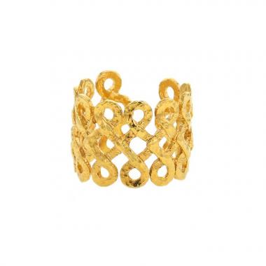 Bague ouverte Zolotas Princesses of the Mediterranean en argent et plaqué or