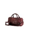 Balenciaga Twiggy bag worn on the shoulder or carried in the hand in burgundy leather - 00pp thumbnail