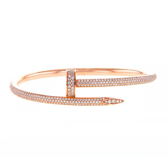 Cartier Small Rose Gold and Diamond Juste un Clou Bracelet | Harrods LV