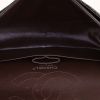 Chanel 2.55 shoulder bag in brown patent quilted leather - Detail D3 thumbnail