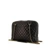 Chanel Grand Shopping shoulder bag in dark blue quilted leather - 00pp thumbnail