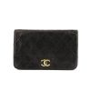 Chanel Mademoiselle pouch in black quilted leather - 360 thumbnail