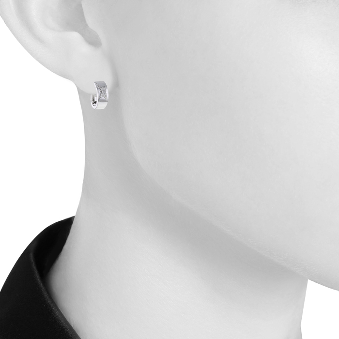 Pendientes Mauboussin Etoile Divine en oro blanco y diamantes - Detail D1