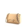 Chanel Timeless jumbo handbag in beige quilted leather - 00pp thumbnail