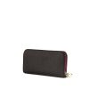 Dior Diorissimo wallet in black grained leather and purple leather - 00pp thumbnail