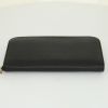Dior Diorissimo wallet in black grained leather and purple leather - Detail D4 thumbnail