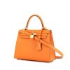 Hermes Kelly 25 cm bag in Abricot orange epsom leather - 00pp thumbnail