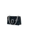 Bolso bandolera Gucci Dionysus modelo pequeño en terciopelo azul oscuro y charol negro - 00pp thumbnail