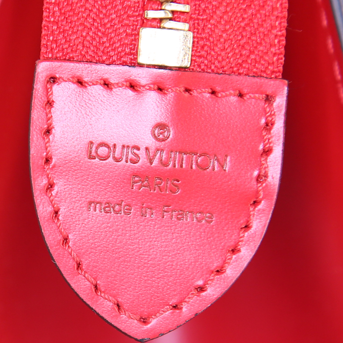 Bolso de mano Louis Vuitton Riviera en cuero Epi rojo - Detail D3