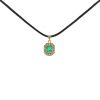 Vintage pendant in yellow gold,  emerald and diamonds - 00pp thumbnail