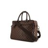 Louis Vuitton Icare briefcase in ebene damier canvas and brown leather - 00pp thumbnail