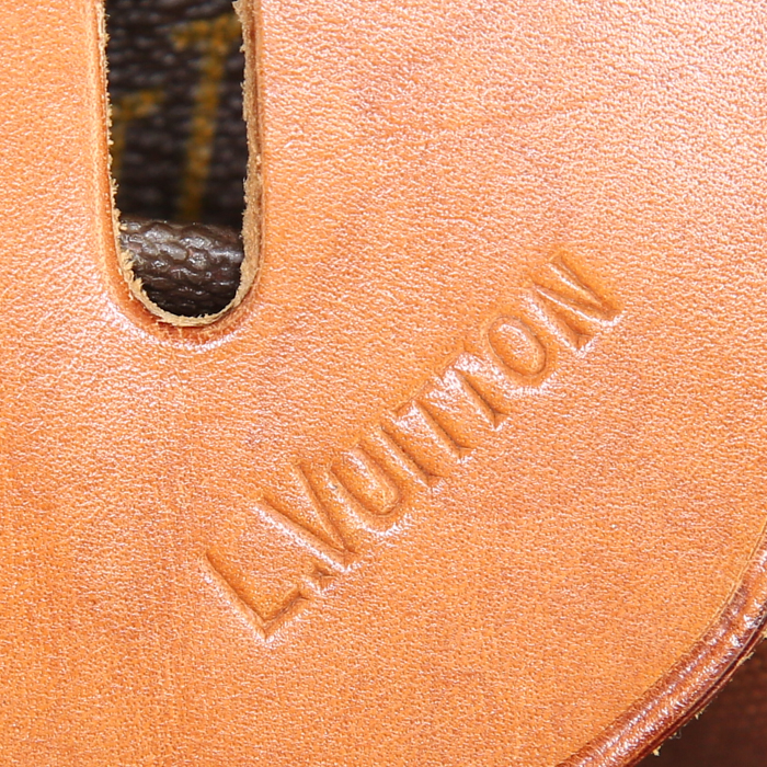 Louis Vuitton Steamer Bag bag in brown monogram canvas and natural leather - Detail D3