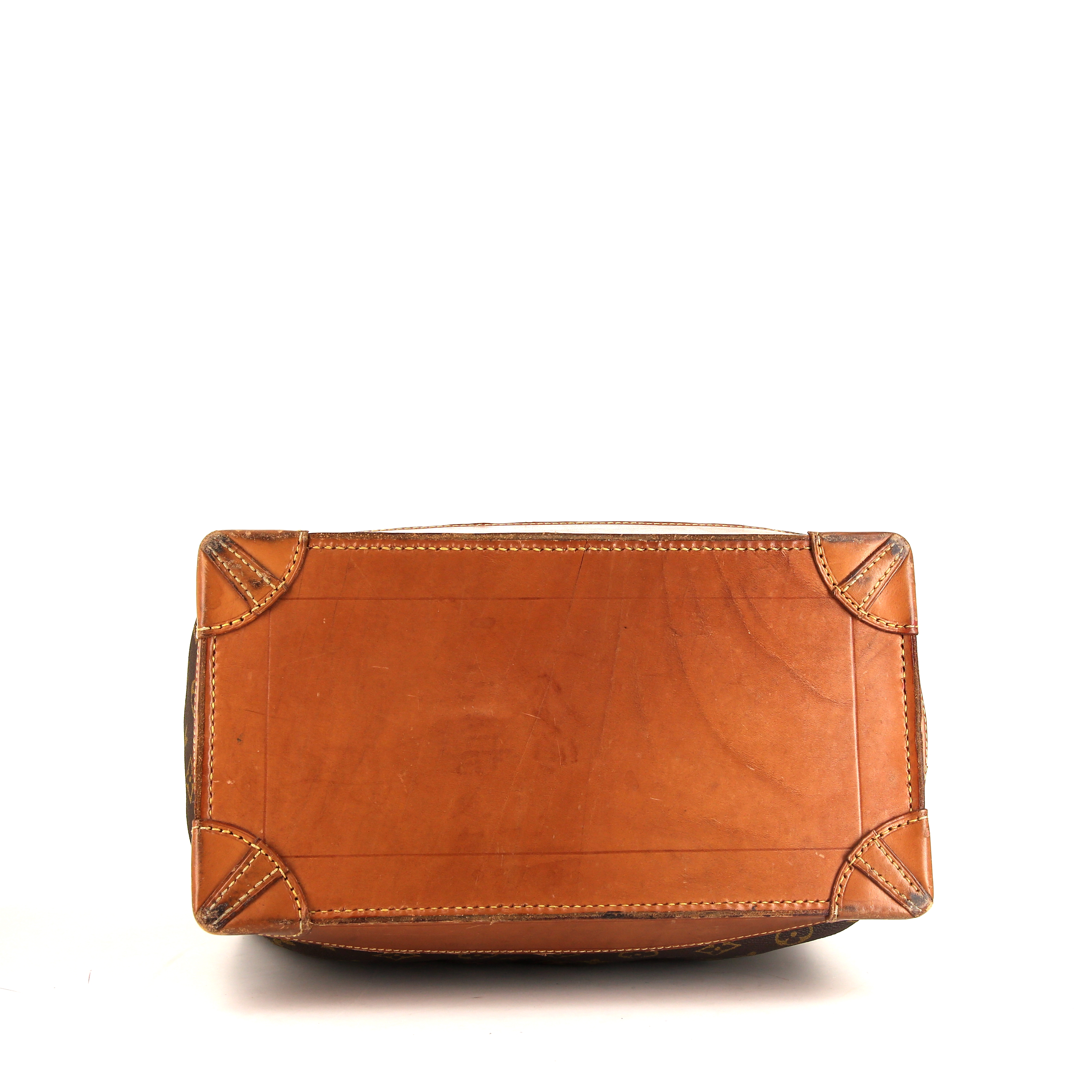 Borsa Louis Vuitton Steamer Bag in tela monogram marrone e pelle naturale - Detail D4