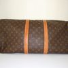 Louis Vuitton Keepall 55 cm travel bag in brown monogram canvas and natural leather - Detail D4 thumbnail