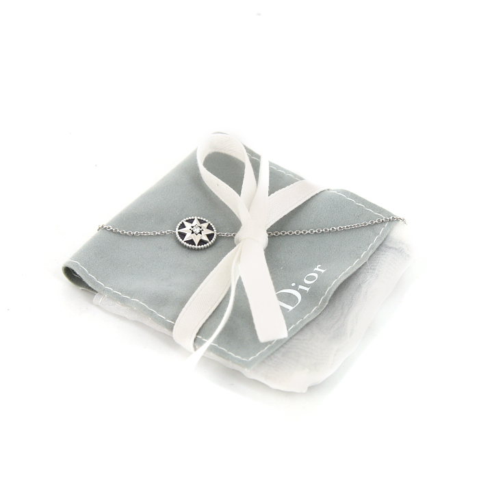 Dior Rose des vents bracelet in white gold, blue aventurine and diamond - Detail D2