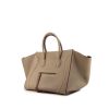 Céline Phantom shopping bag in grey leather and fuchsia piping - 00pp thumbnail