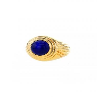 Boucheron Jaipur 1980's ring in yellow gold and lapis-lazuli Boucheron Jaipur 1980's ring in yellow gold and lapis-lazuli