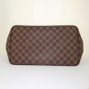 Louis Vuitton Bergamo bag in ebene damier canvas and brown leather - Detail D5 thumbnail
