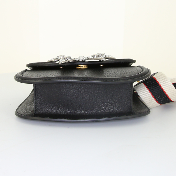 Borsa Gucci in pelle nera con motivo - Detail D4