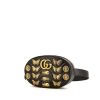 Bolsito-cinturón Gucci GG Marmont en cuero acolchado negro y blanco - 00pp thumbnail
