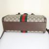 Gucci Ophidia medium model bag in beige monogram canvas and brown leather - Detail D5 thumbnail