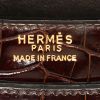 Borsa Hermes Constance in coccodrillo marino marrone scuro - Detail D4 thumbnail