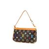 Louis Vuitton Pochette accessoires pouch in black and multicolor monogram canvas and natural leather - 00pp thumbnail