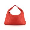 Bottega Veneta Veneta handbag in red intrecciato leather - 360 thumbnail