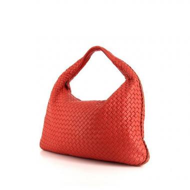 Bolso de mano Bottega Veneta Veneta en cuero intrecciato rojo