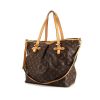 Louis Vuitton Palermo large model handbag in brown monogram canvas and natural leather - 00pp thumbnail